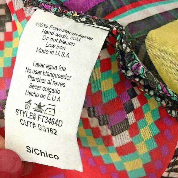 Karlie‎ Top Womens Small Sheer Batwing Sleeves Boho Crop Blouse - Picture 5 of 6